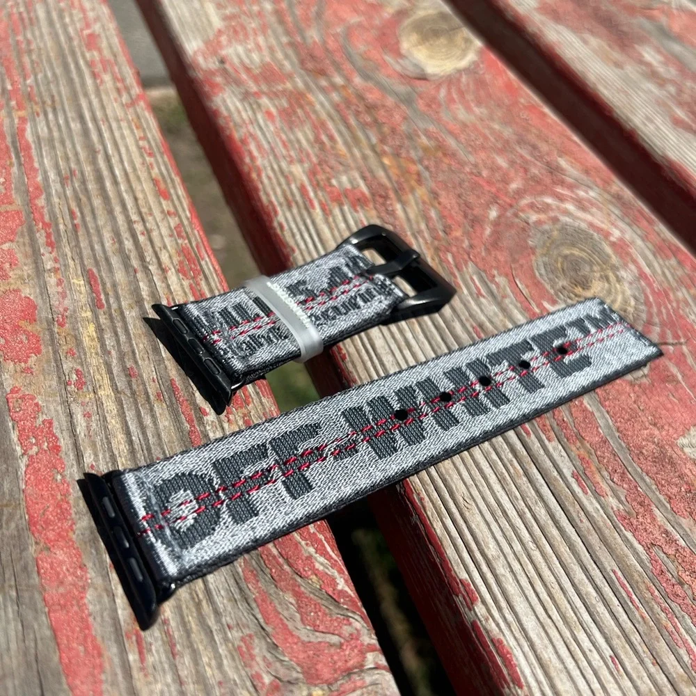 COPY - Off-White Mini Belt Apple Watch Band GREY